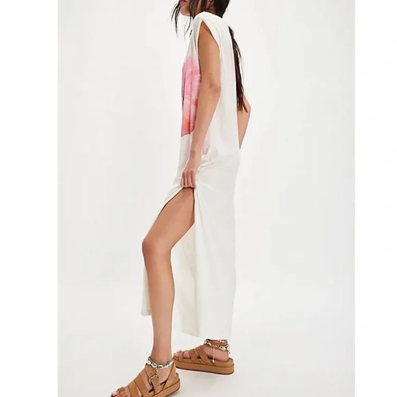 NWOT Free People Ragabond Hibiscus Maxi Tee Size Small - Picture 2 of 16